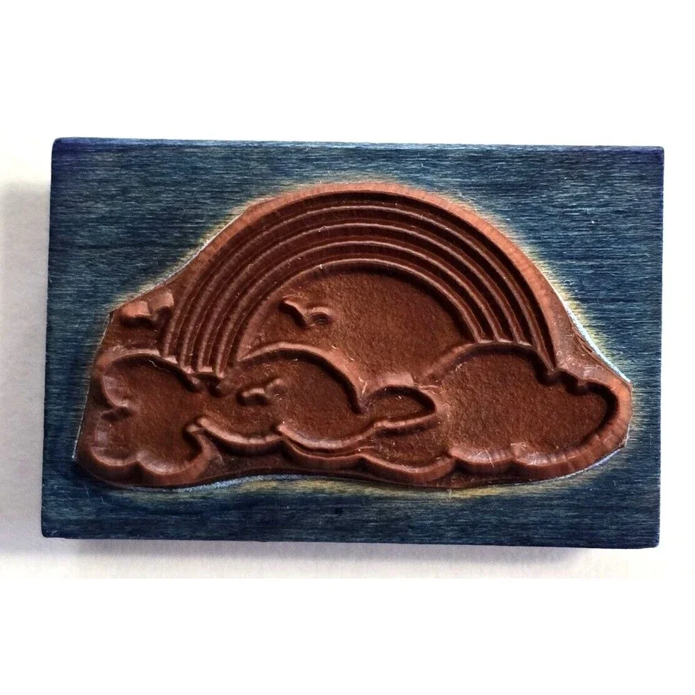 Vintage 1981 Rainbow Rubber Wooden Stamp #245 - Comotion Collectible